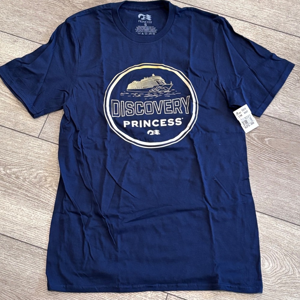 Princess Cruises Discovery Princess T-Shirt Small Navy Graphic Souvenir Tee